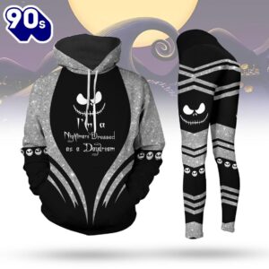 Custom Jack Skellington Hoodie And Leggings, Disney Movie Cartoon Hoodie