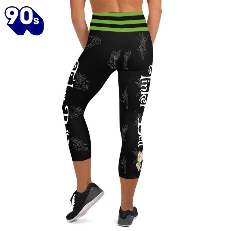 Custom Just A Girl Tinker Bell Glitter Pattern Hoodie And Capris Leggings Set Custom Just A Girl Tinker Bell Glitter Pattern Hoodie And Capris Leggings Set