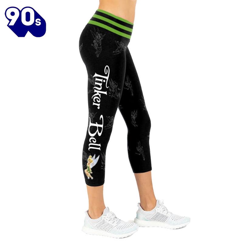 Custom Just A Girl Tinker Bell Glitter Pattern Hoodie And Capris Leggings Set Custom Just A Girl Tinker Bell Glitter Pattern Hoodie And Capris Leggings Set
