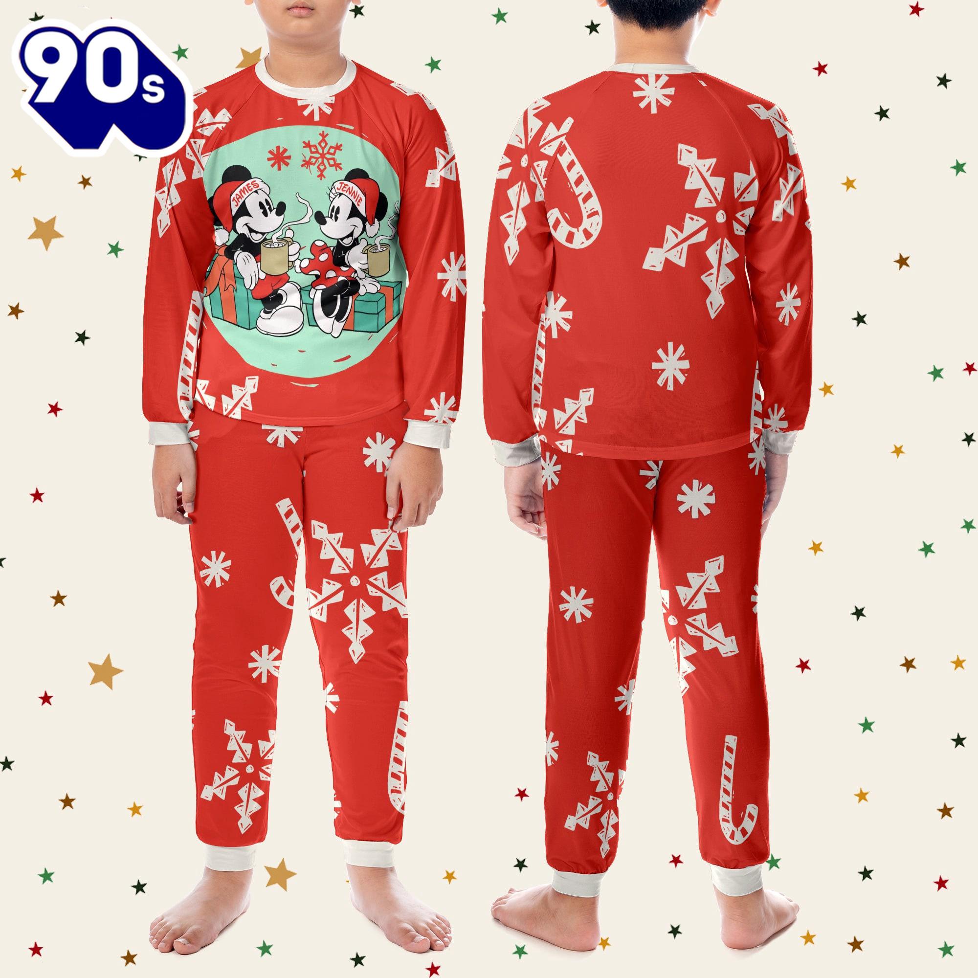 Custom Mickey Minnie Pajamas Set - Family Disneyland Matching Pajamas Set Custom Mickey Minnie Pajamas Set - Family Disneyland Matching Pajamas Set