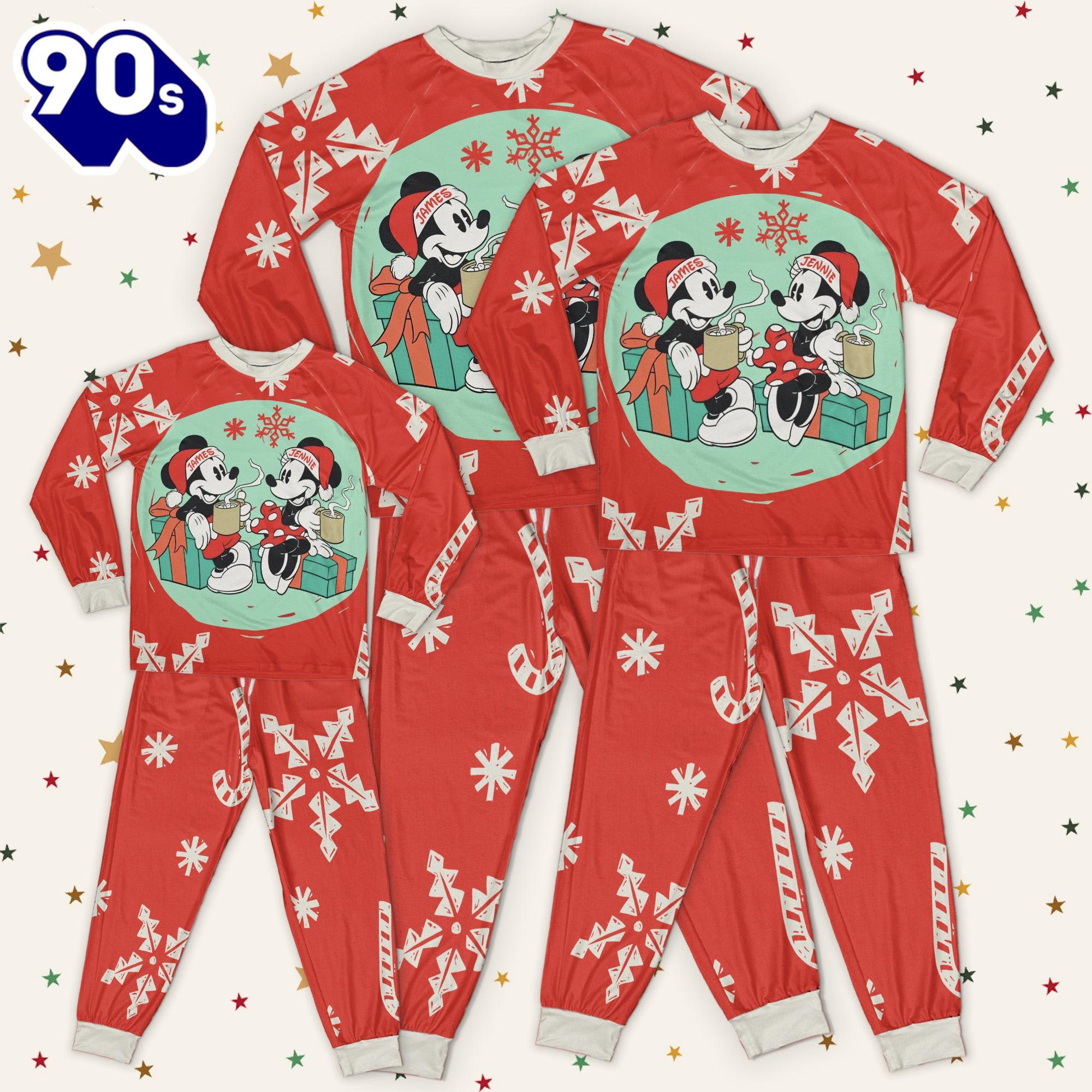 Custom Mickey Minnie Pajamas Set - Family Disneyland Matching Pajamas Set Custom Mickey Minnie Pajamas Set - Family Disneyland Matching Pajamas Set