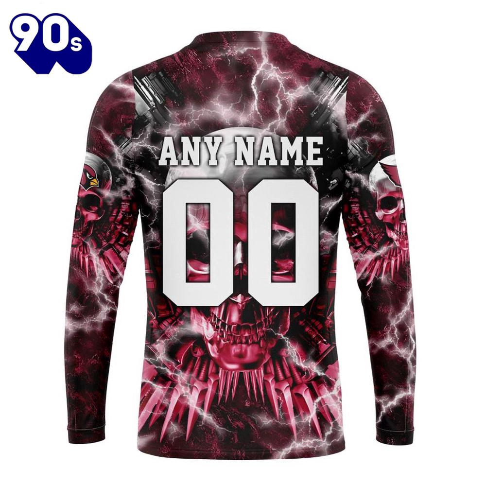 Custom Name And Number NFL Arizona Cardinals Expendables Skull Halloween 3D Sweatshirt Custom Name And Number NFL Arizona Cardinals Expendables Skull Halloween 3D Sweatshirt