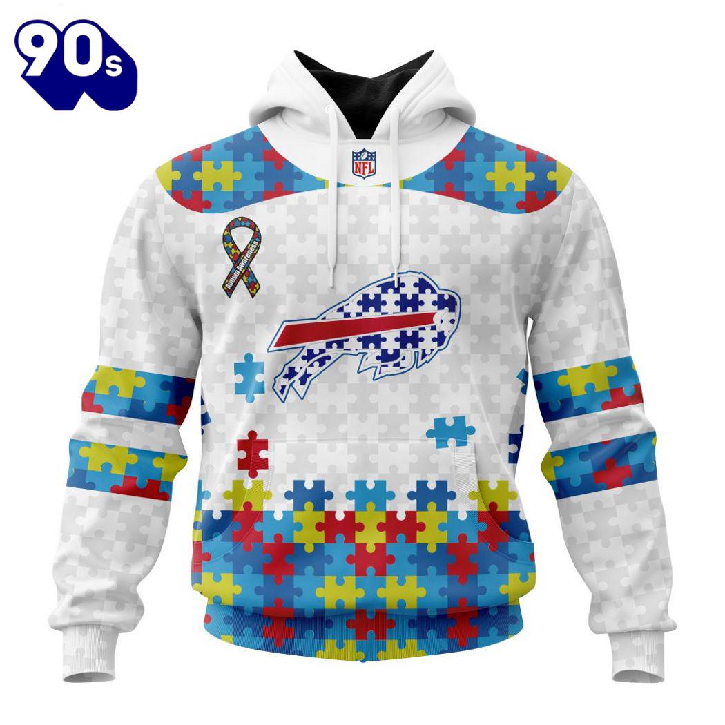 Custom Name And Number NFL Buffalo Bills Special Autism Awareness Hoodie Custom Name And Number NFL Buffalo Bills Special Autism Awareness Hoodie