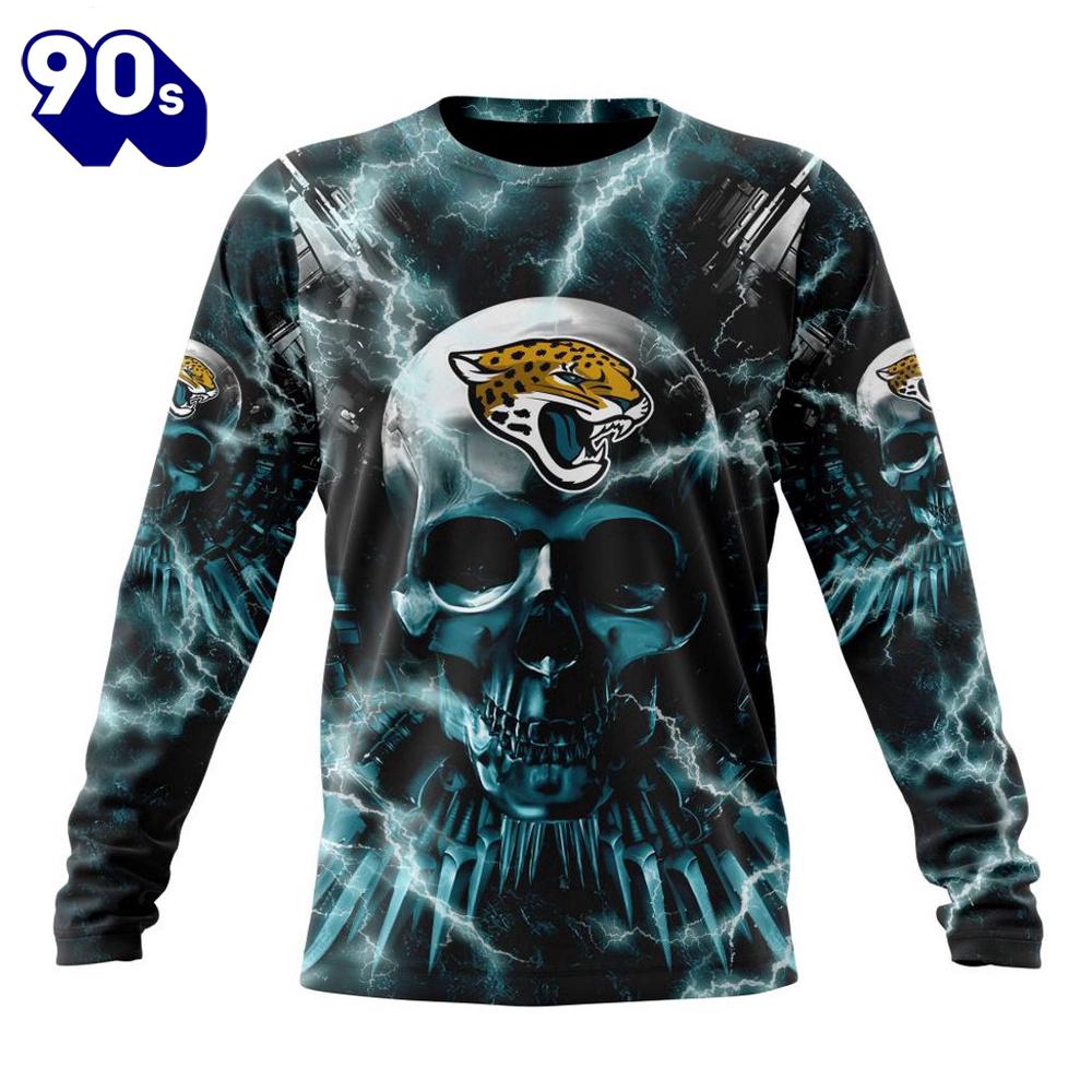 Custom Name And Number NFL Jacksonville Jaguars Expendables Skull Halloween 3D Sweatshirt Custom Name And Number NFL Jacksonville Jaguars Expendables Skull Halloween 3D Sweatshirt