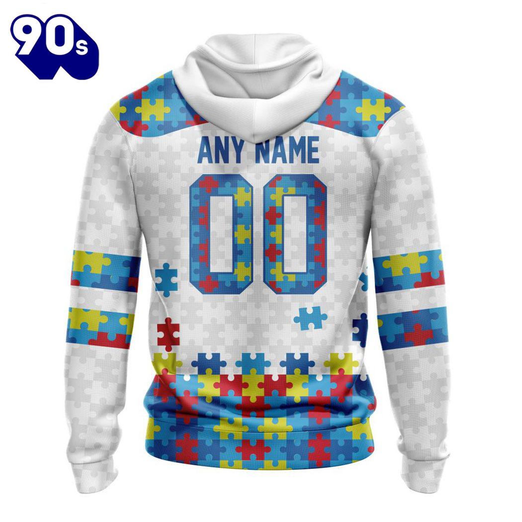 Custom Name And Number NFL Seattle Seahawks Special Autism Awareness Hoodie Custom Name And Number NFL Seattle Seahawks Special Autism Awareness Hoodie