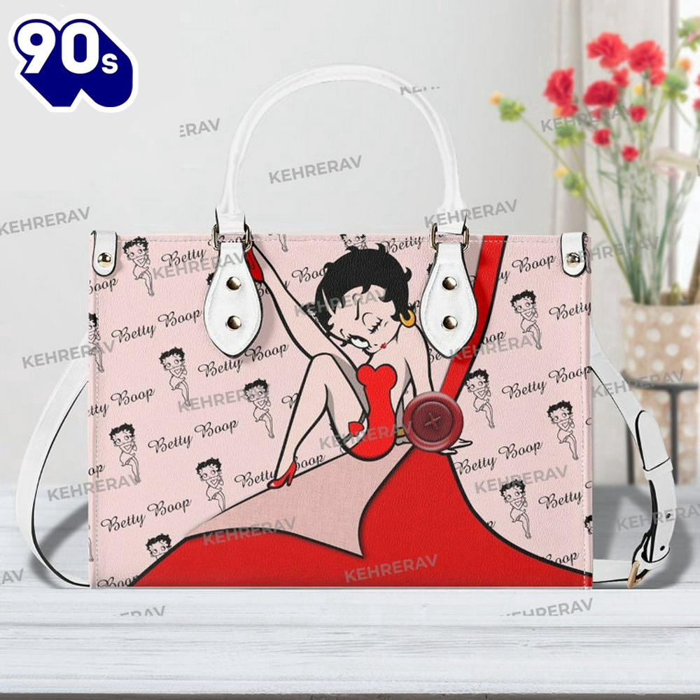 Custom Name Betty Boop Leather Handbag Stylish Woman Custom Name Betty Boop Leather Handbag Stylish Woman