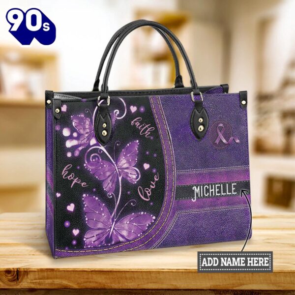 Custom Name Faith Leather Bag , Christian Bags  Gift For Women Christmas