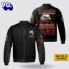 Custom Name I Am A Veteran I Will Never Accept Defeat Bomber Jacket
