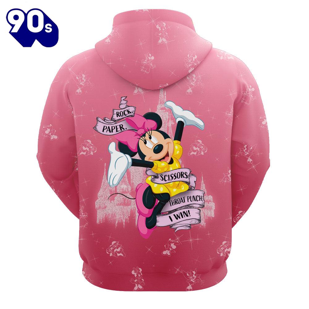 Custom Name Minnie Mouse Rock Paper Hoodie And Leggings Set Custom Name Minnie Mouse Rock Paper Hoodie And Leggings Set