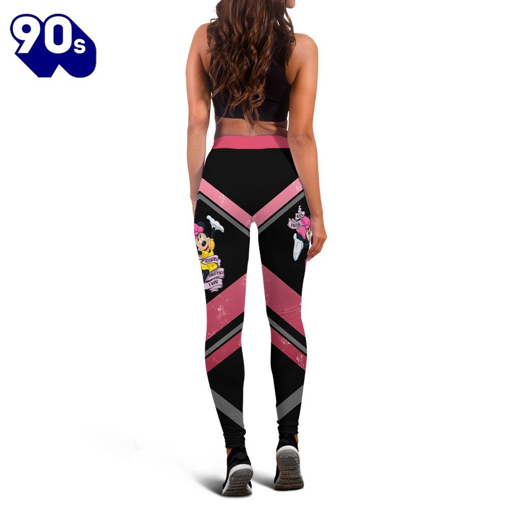 Custom Name Minnie Mouse Rock Paper Hoodie And Leggings Set Custom Name Minnie Mouse Rock Paper Hoodie And Leggings Set