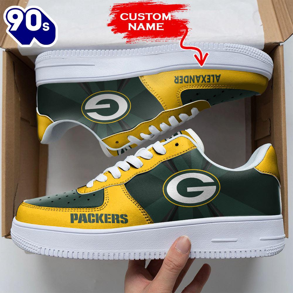 Custom Name NFL Green Bay Packers Custom Air Force 1 Shoes For Fans Custom Name NFL Green Bay Packers Custom Air Force 1 Shoes For Fans