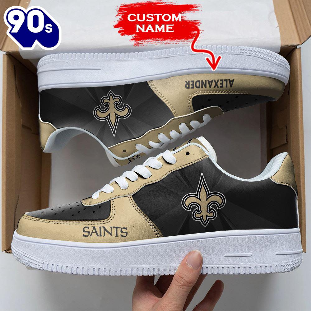Custom Name NFL New Orleans Saints Custom Air Force 1 Shoes For Fans Custom Name NFL New Orleans Saints Custom Air Force 1 Shoes For Fans