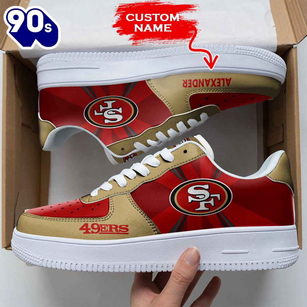 Custom Name NFL San Francisco 49ers Custom Air Force 1 Shoes For Fans Custom Name NFL San Francisco 49ers Custom Air Force 1 Shoes For Fans