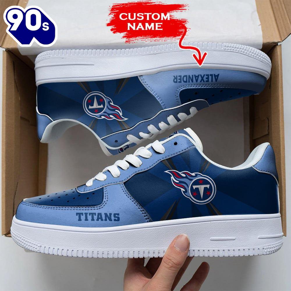 Custom Name NFL Tennessee Titans Custom Air Force 1 Shoes For Fans Custom Name NFL Tennessee Titans Custom Air Force 1 Shoes For Fans