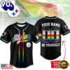 Pittsburgh Steelers NFL Pride Month 2026 Custom Baseball Jersey