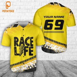 Custom Name & Number Racing Baseball Jersey 4th Of July