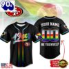 San Francisco 49ers NFL Pride Month 2026 Custom Baseball Jersey