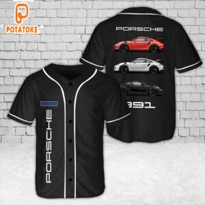 Custom Name Porsche 911 Baseball Jersey 4th Of July