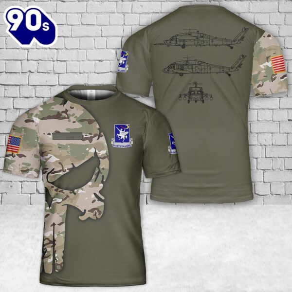 Custom Name Sikorsky UH-60 Black Hawk 3D T-Shirt , Veteran Shirt