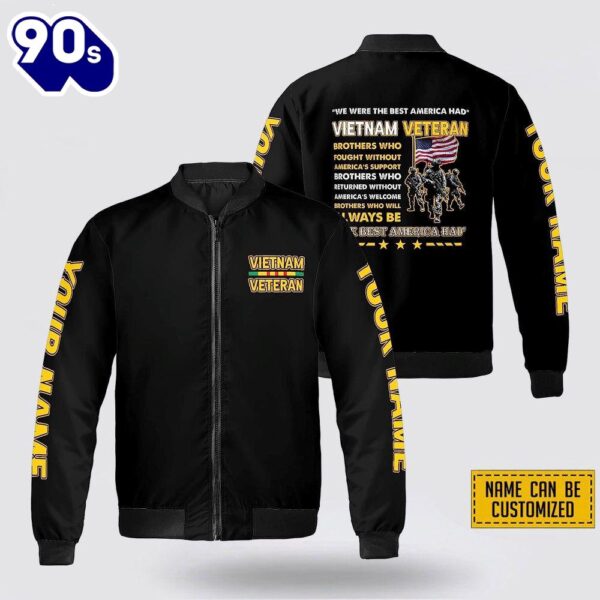 Custom Name The Best America Had ProudBomber Jacket – Custom Veteran Bomber Jacket