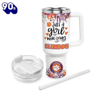 Custom Name Tigers Mascot Floral Design Tumbler