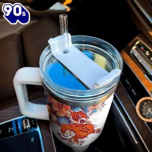 Custom Name Tigers Mascot Floral Design Tumbler