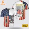 Custom Name United State Army American Flag Baseball Jersey 4th Of July