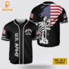 Custom Name United State Army And American Flag Baseball Jersey 4th Of July