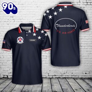 Custom Name US Air Force Thunderbirds, 4th Of July Polo Shirt 1 Gift Summer