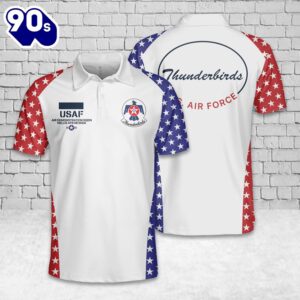 Custom Name US Air Force Thunderbirds, 4th Of July Polo Shirt 2 Gift Summer