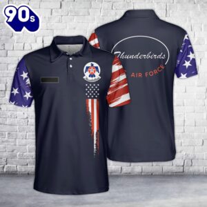 Custom Name US Air Force Thunderbirds, 4th Of July Polo Shirt Gift Summer