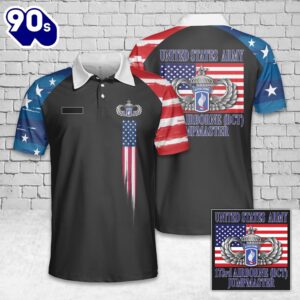 Custom Name US Army 173rd Airborne Brigade – Jumpmaster (Senior Wings), 4th Of July Polo Shirt Gift Summer