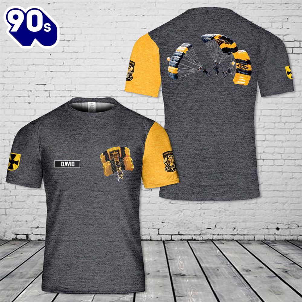 Custom Name US Army Golden Knight demonstration parachutist 3D T-Shirt Custom Name US Army Golden Knight demonstration parachutist 3D T-Shirt