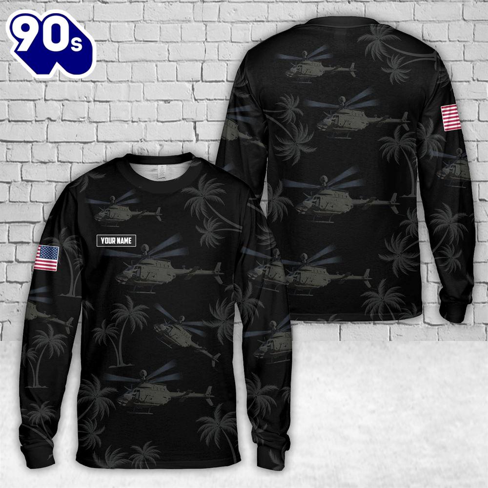 Custom Name US Army OH-58D Kiowa Warrior AOP Long Sleeve Shirt 1 Custom Name US Army OH-58D Kiowa Warrior AOP Long Sleeve Shirt 1