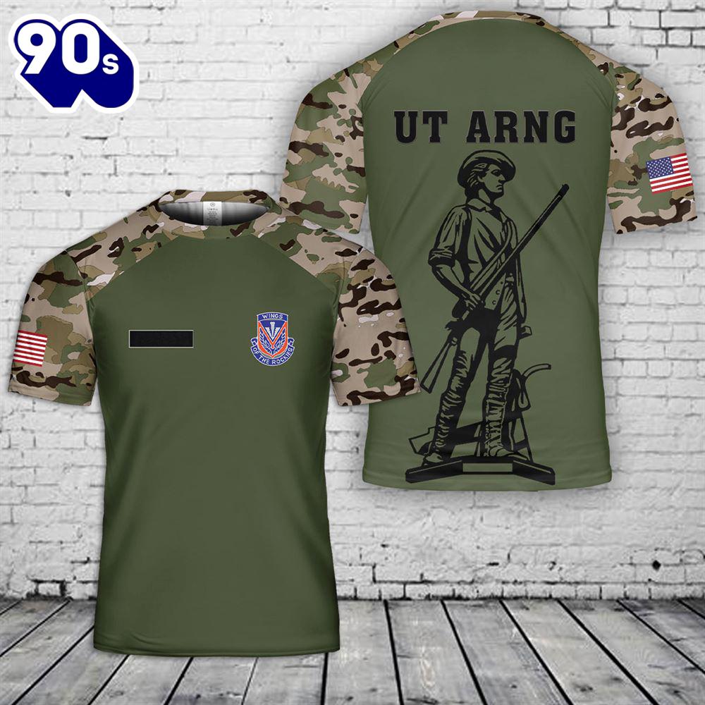 Custom Name US Army Utah Army National Guard 211th Aviation Regiment T-Shirt 3D Custom Name US Army Utah Army National Guard 211th Aviation Regiment T-Shirt 3D
