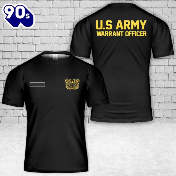Custom Name US Army Warrant Officer T-Shirt 3D