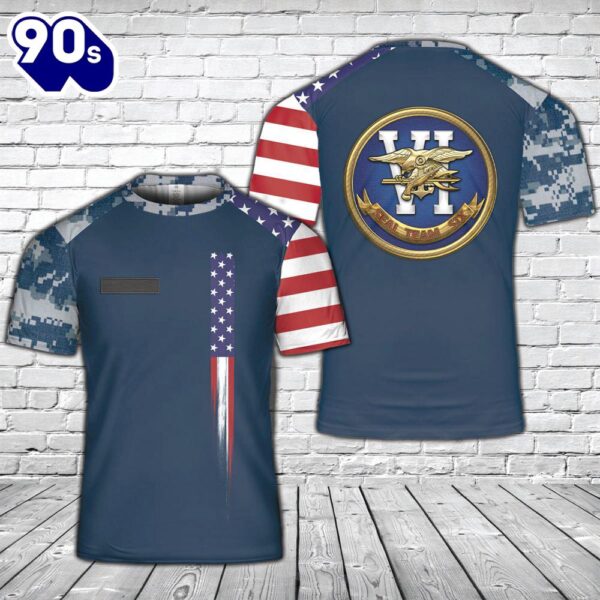 Custom Name US Navy SEAL Team 6 T-Shirt 3D