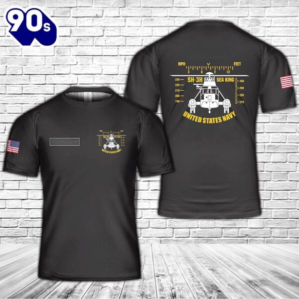 Custom Name US Navy SH-3H Sea King T-Shirt 3D