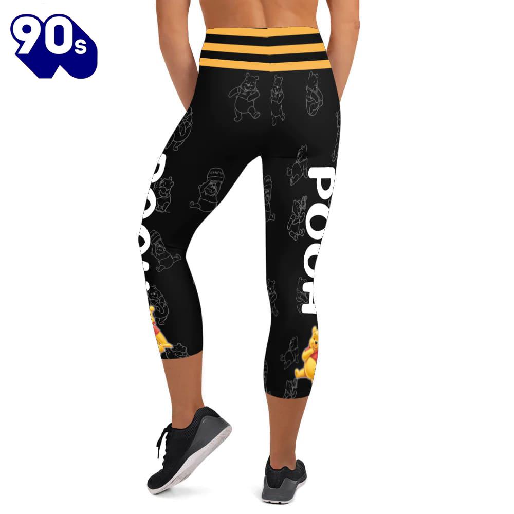 Custom Name Winnie The Pooh Hoodie And Capris Leggings Set Custom Name Winnie The Pooh Hoodie And Capris Leggings Set