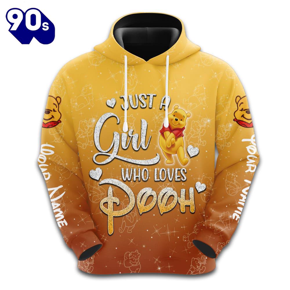 Custom Name Winnie The Pooh Hoodie And Capris Leggings Set Custom Name Winnie The Pooh Hoodie And Capris Leggings Set