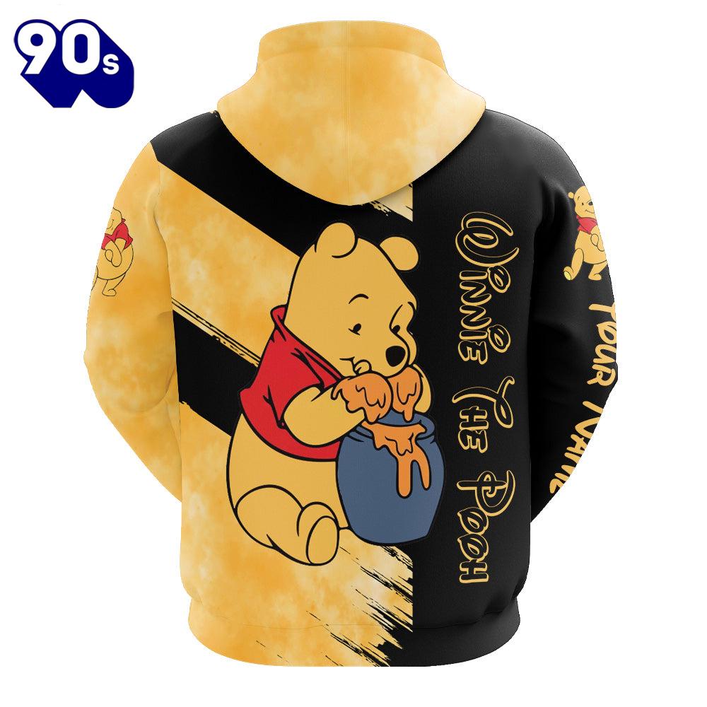 Custom Name Winnie The Pooh Themed Hoodie And Leggings Set Custom Name Winnie The Pooh Themed Hoodie And Leggings Set
