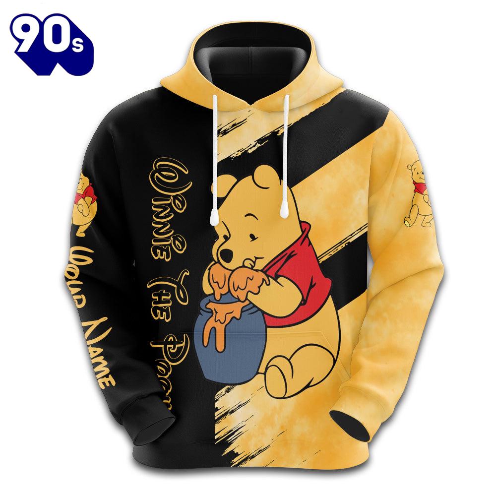 Custom Name Winnie The Pooh Themed Hoodie And Leggings Set Custom Name Winnie The Pooh Themed Hoodie And Leggings Set