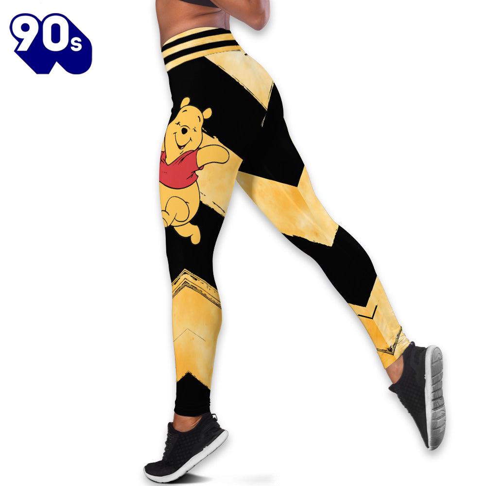 Custom Name Winnie The Pooh Themed Hoodie And Leggings Set Custom Name Winnie The Pooh Themed Hoodie And Leggings Set