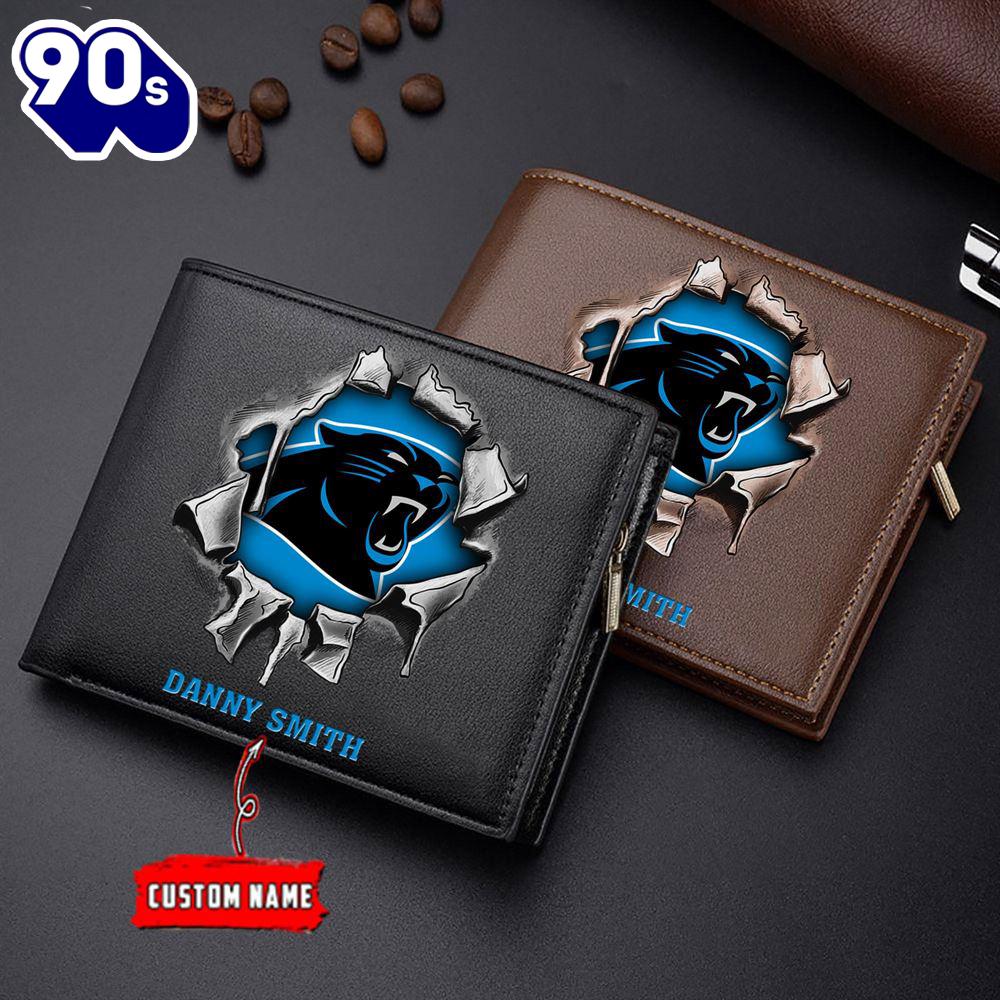 Custom NFL Carolina Panthers Wallet Gift For Fans Men Custom NFL Carolina Panthers Wallet Gift For Fans Men