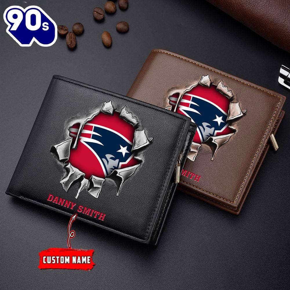 Custom NFL New England Patriots Wallet Gift For Fans Men Custom NFL New England Patriots Wallet Gift For Fans Men