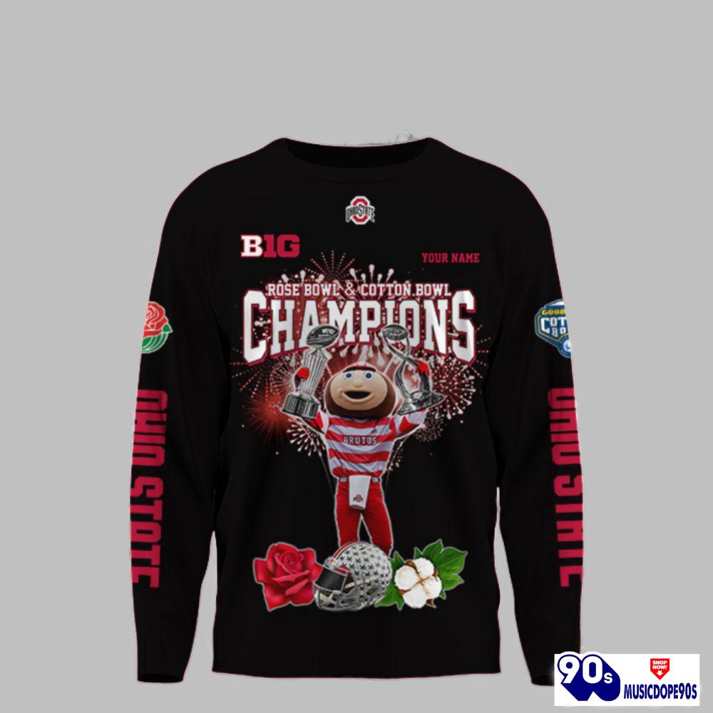 Custom Ohio State Rose Bow and Cotton Bowl Champions Hoodie Custom Ohio State Rose Bow and Cotton Bowl Champions Hoodie