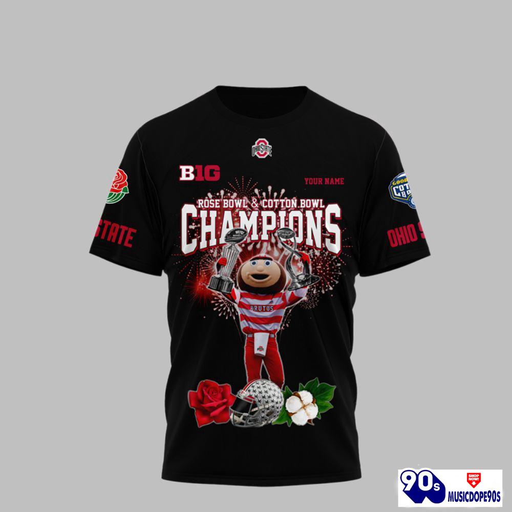 Custom Ohio State Rose Bow and Cotton Bowl Champions Hoodie Custom Ohio State Rose Bow and Cotton Bowl Champions Hoodie