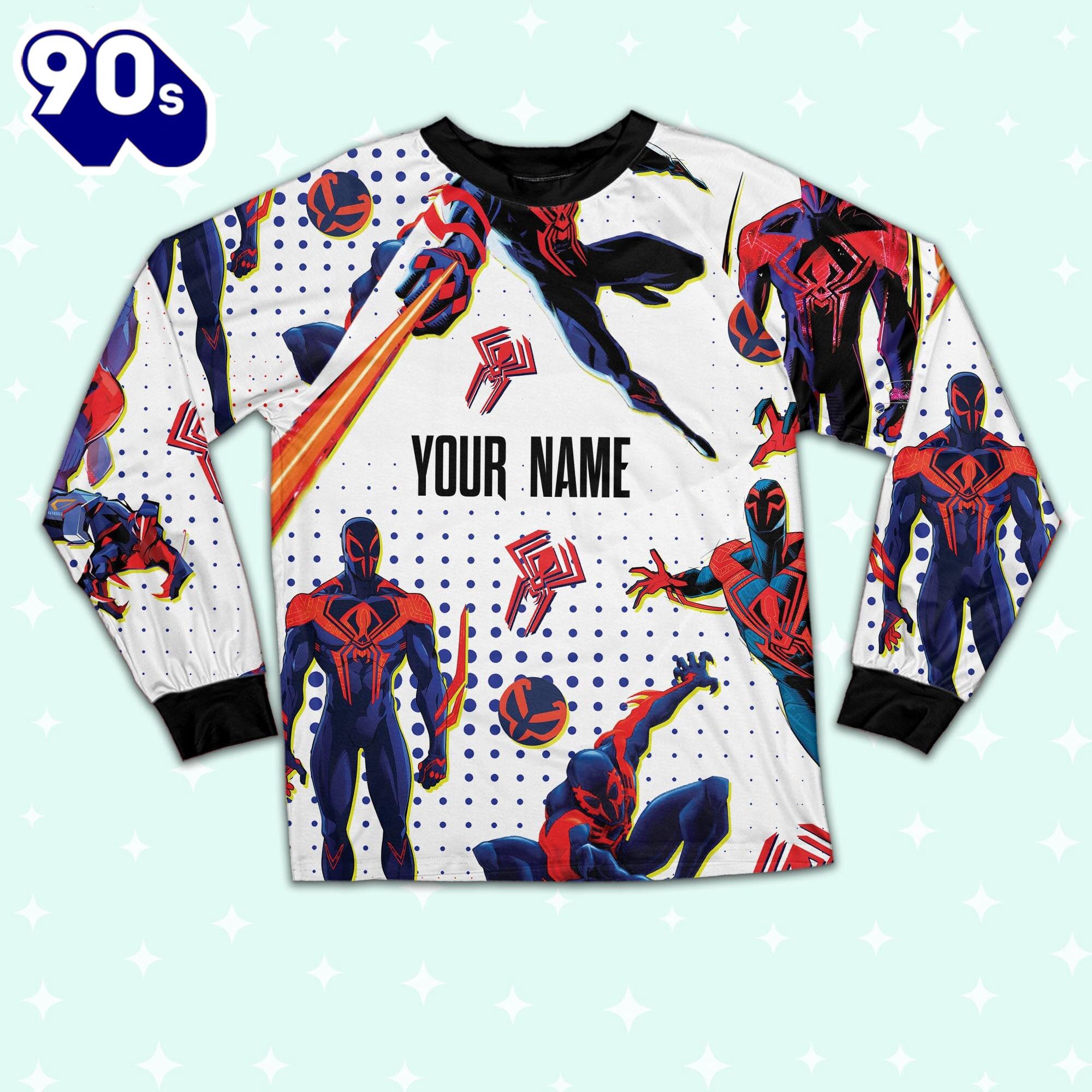 Custom Spiderman 2099 Colorful Pajamas - Movie Cartoon Holiday Pajamas Custom Spiderman 2099 Colorful Pajamas - Movie Cartoon Holiday Pajamas