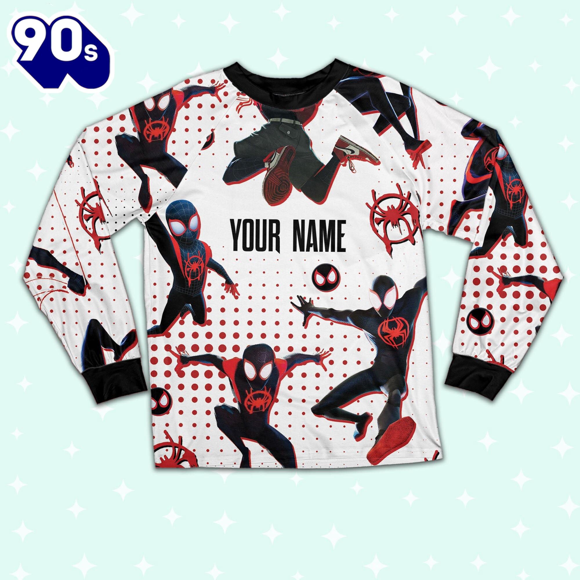 Custom Spiderman Miles Morales Colorful Pajamas - Family Disneyland Matching Pajamas Set Custom Spiderman Miles Morales Colorful Pajamas - Family Disneyland Matching Pajamas Set