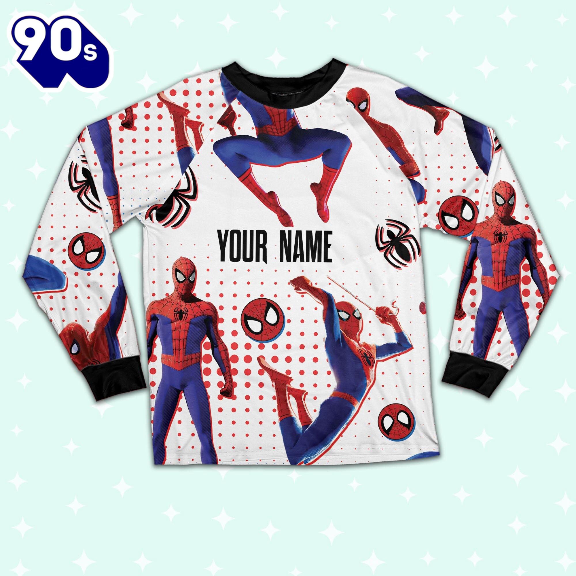 Custom Spiderman Peter B Parker Colorful Pajamas - Family Disneyland Matching Pajamas Set Custom Spiderman Peter B Parker Colorful Pajamas - Family Disneyland Matching Pajamas Set